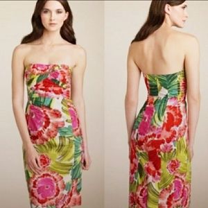 Nanette Lepore Dis Rose Floral strapless Dress 6